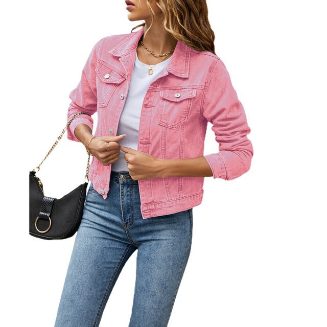 Stylische Jeansjacke aus soft-touch-stoff - Damen