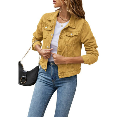 Stylische Jeansjacke aus soft-touch-stoff - Damen