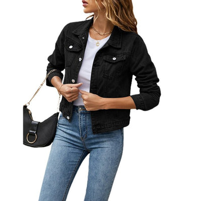 Stylische Jeansjacke aus soft-touch-stoff - Damen