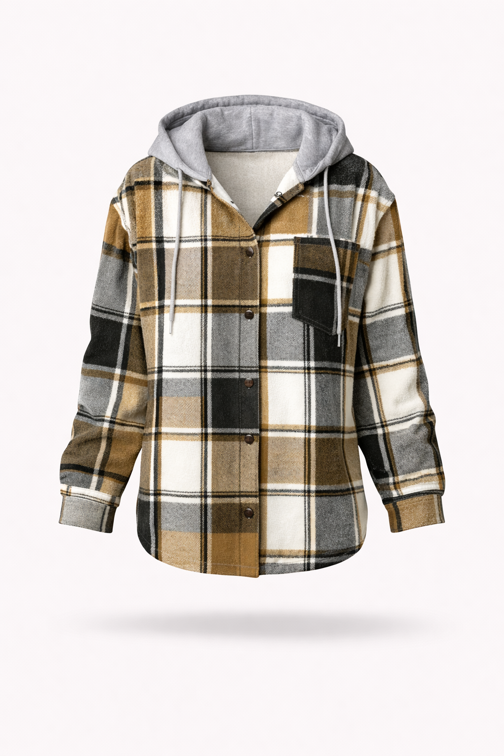 Yellow Wanderer flannel shirt jacket - comfort and style for every day