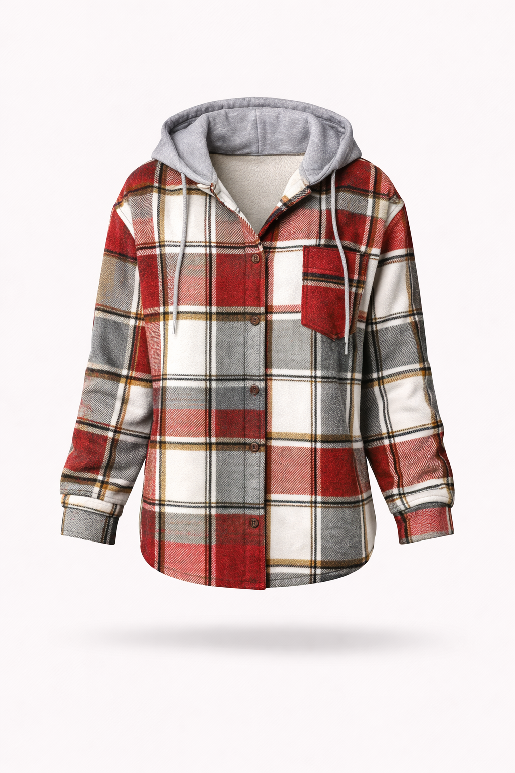 Red Wanderer flannel shirt jacket - comfort and style for every day