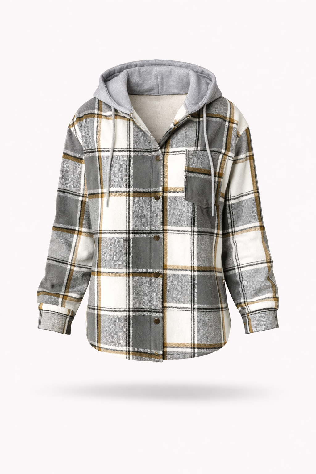 Gray Wanderer flannel shirt jacket - comfort and style for every day