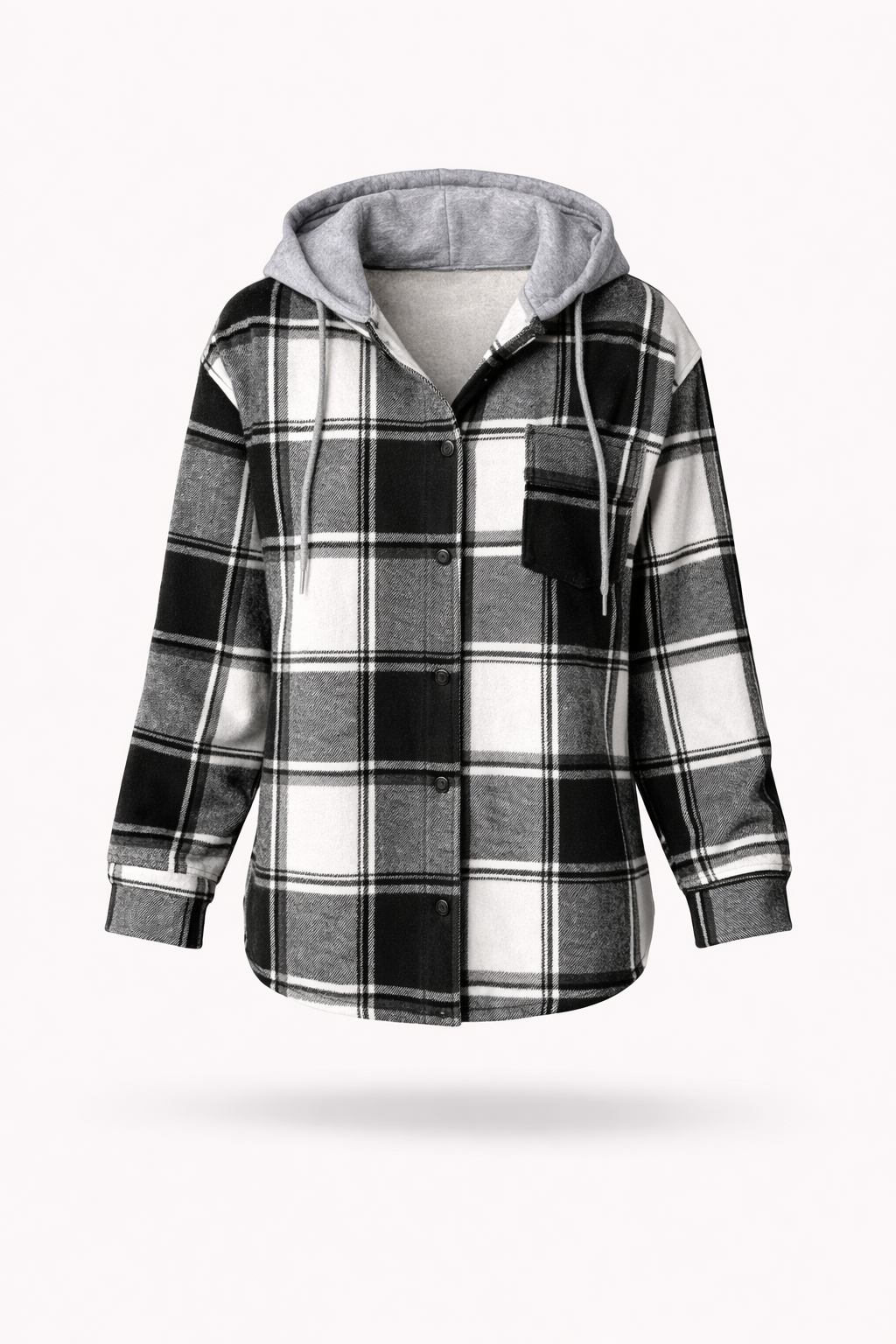 Black Wanderer flannel shirt jacket - comfort and style for every day