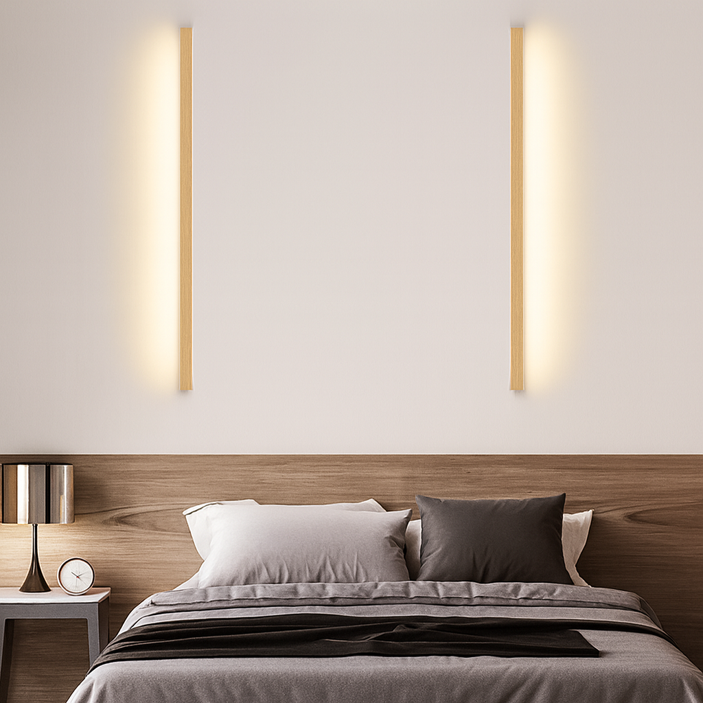 Wandleuchten Minimalistische Holz-LED-Leuchte