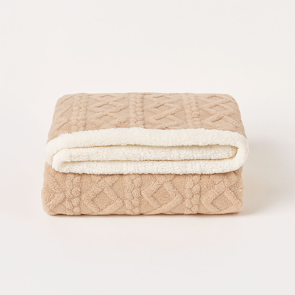 Beige winter blanket