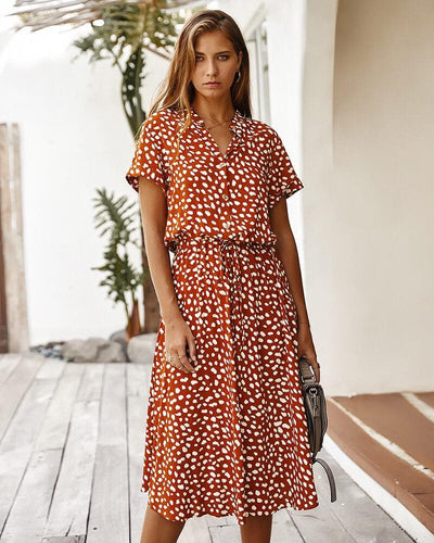 Elegantes Kleid mit Leopardenmuster