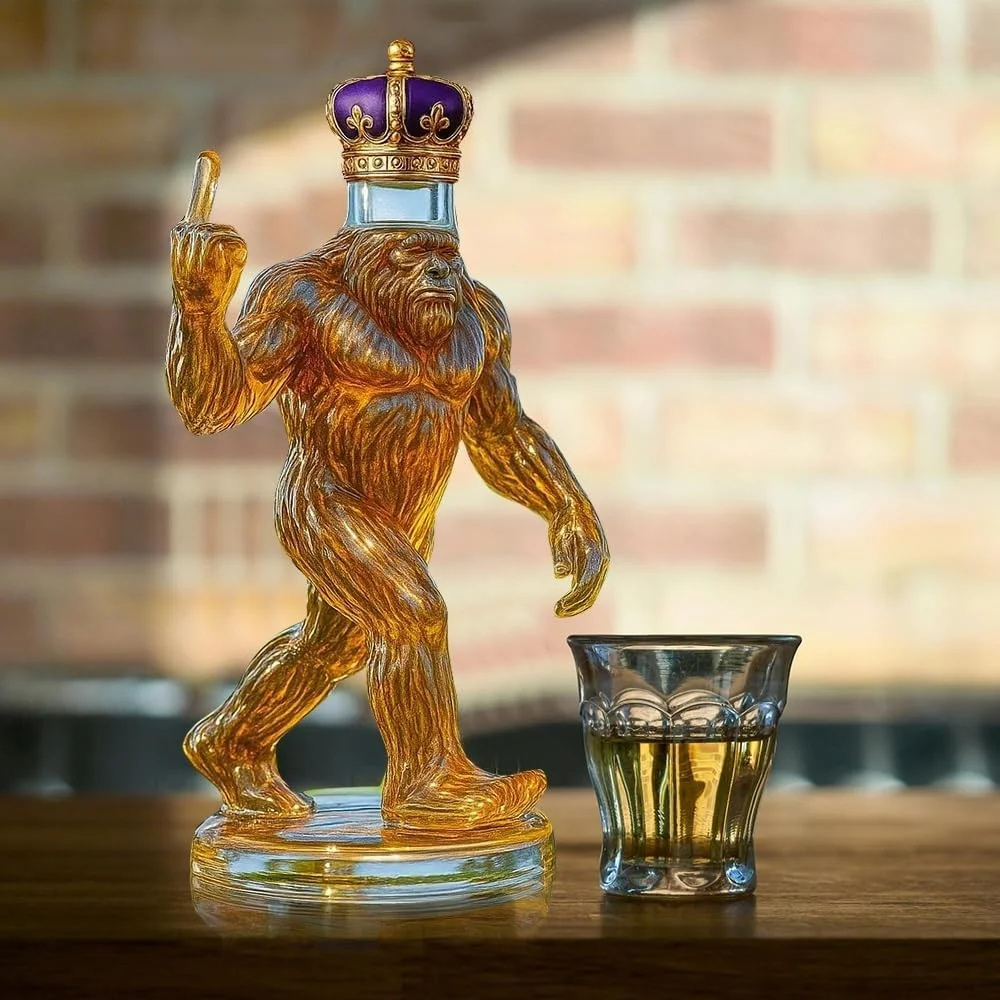 Whiskey Dekanter Funny Bigfoot Glasflasche