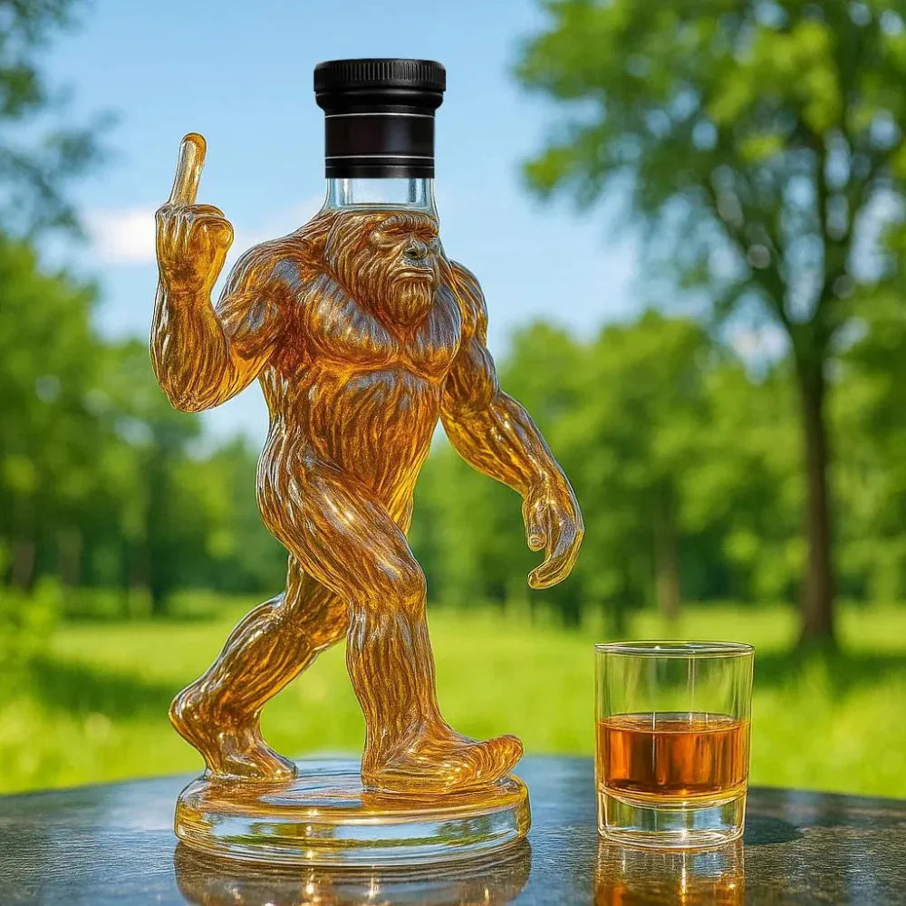 Whiskey Dekanter Funny Bigfoot Glasflasche
