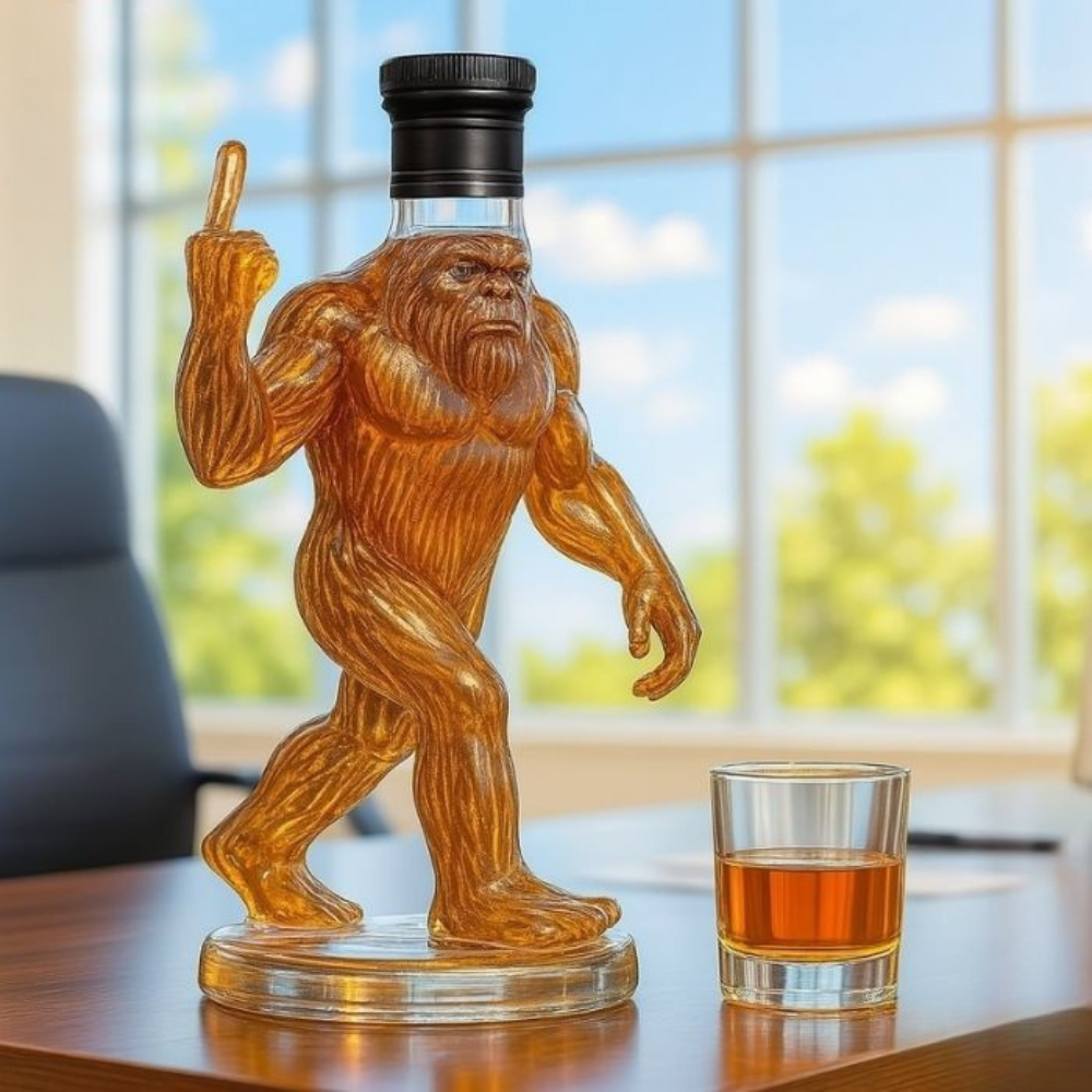 Whiskey Dekanter Funny Bigfoot Glasflasche