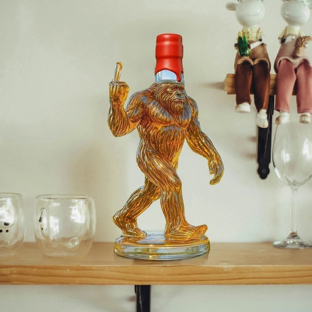 Whiskey Dekanter Funny Bigfoot Glasflasche