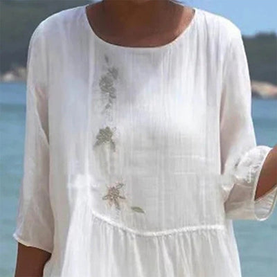 Sonia - Weißes Sommerkleid für Frauen