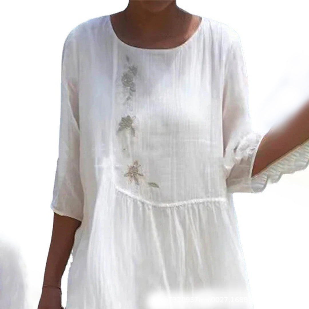 Sonia - Weißes Sommerkleid für Frauen