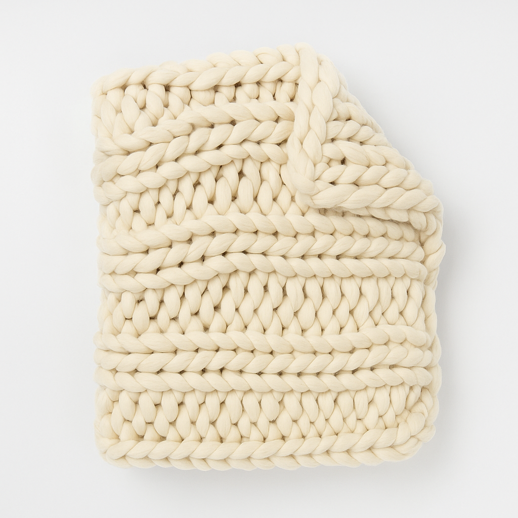 Warm winter knitted blanket