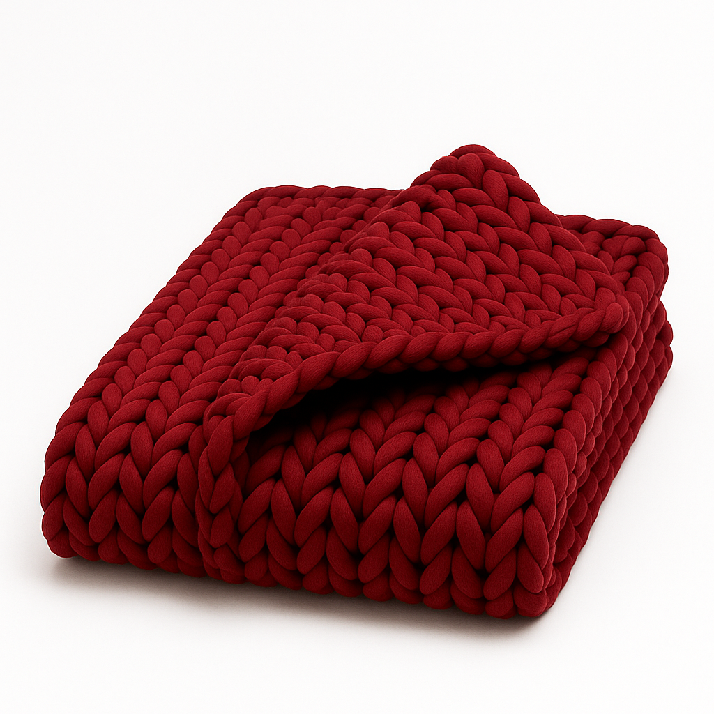 Warm winter knitted blanket