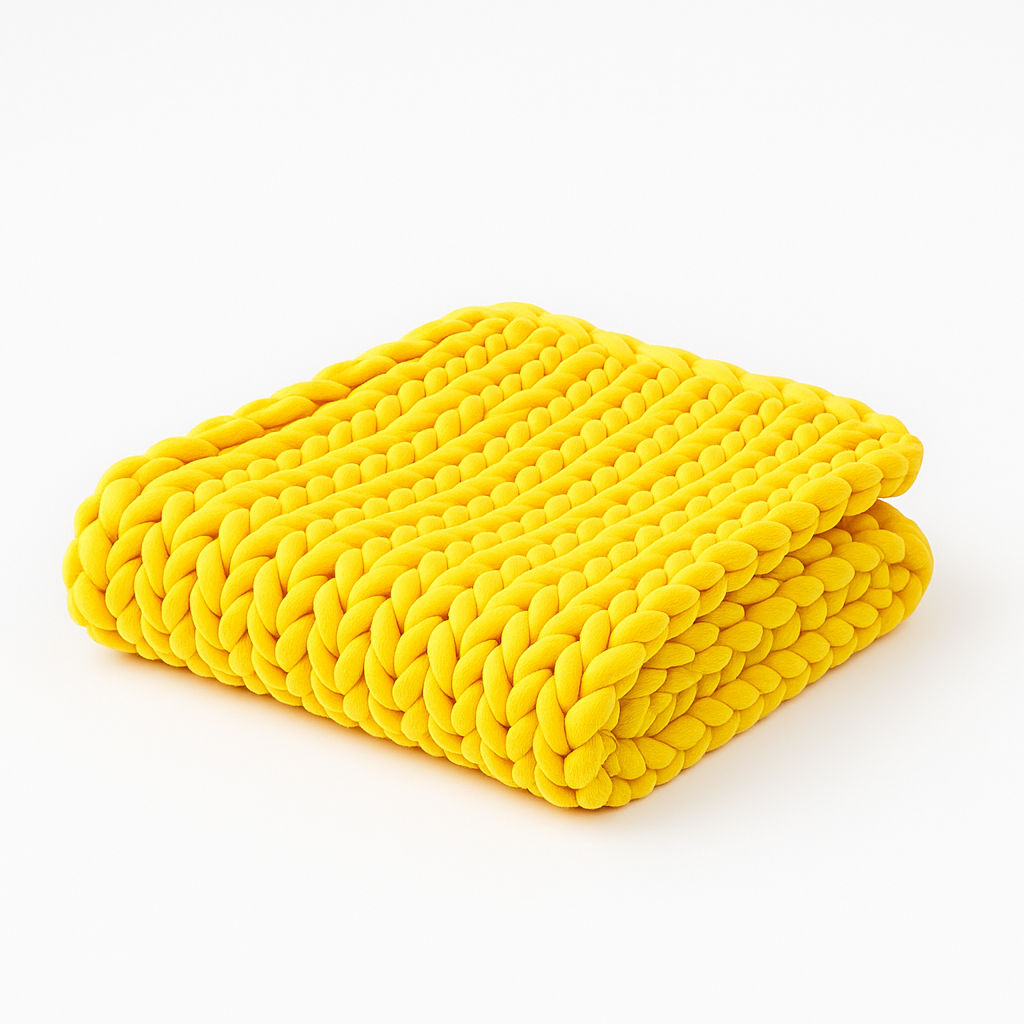 Warm winter knitted blanket