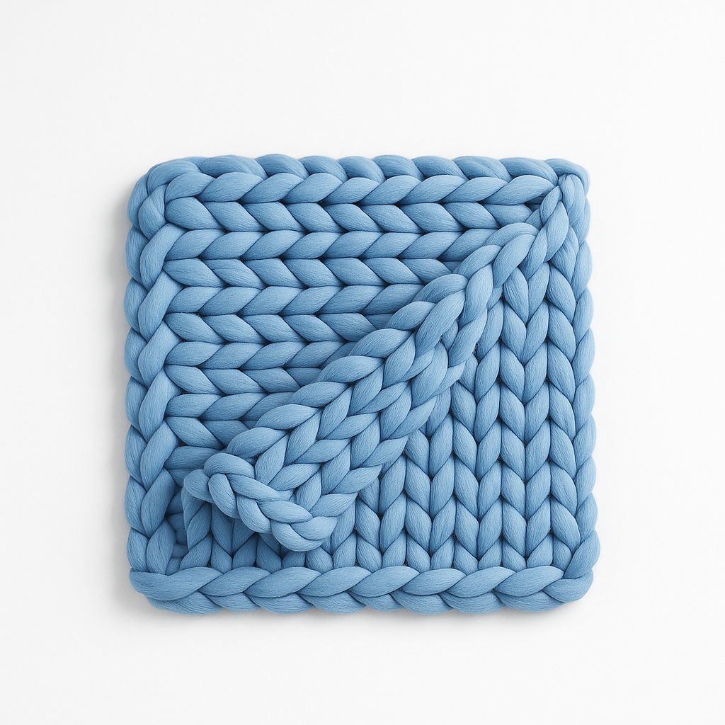 Warm winter knitted blanket