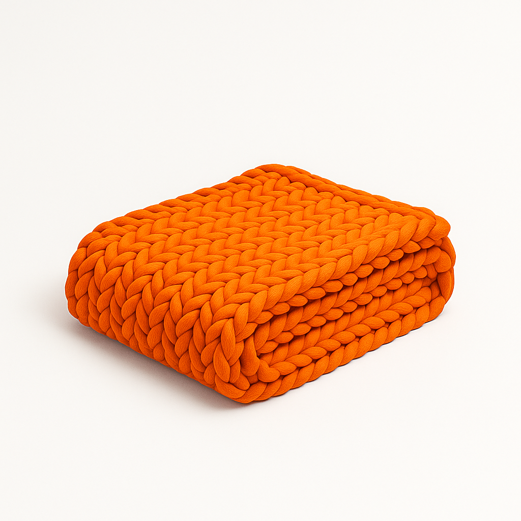 Warm winter knitted blanket