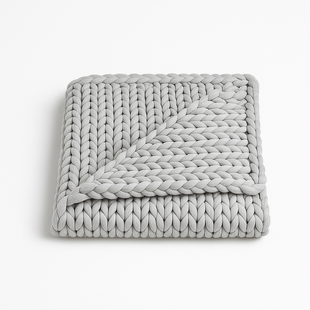 Warm winter knitted blanket