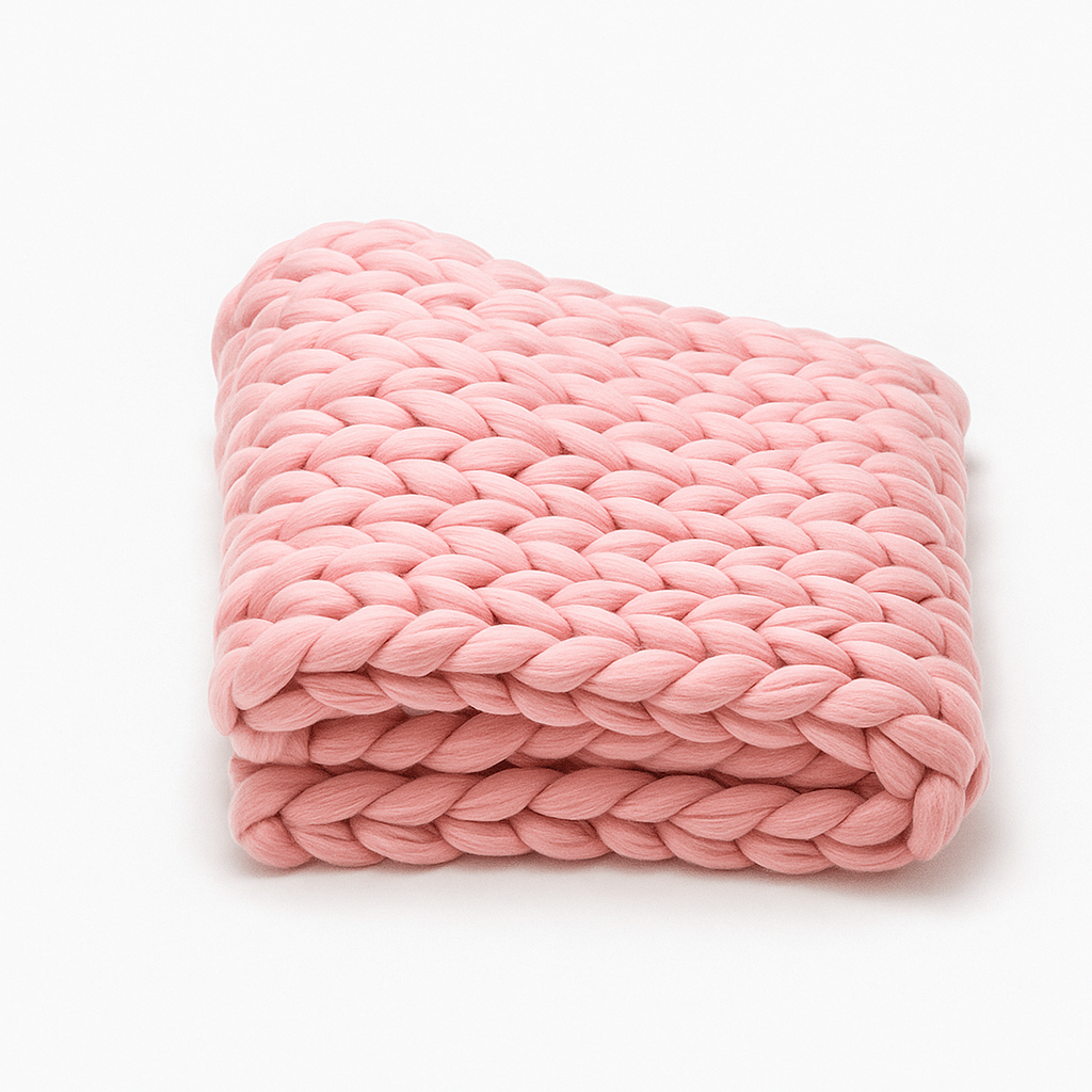 Warm winter knitted blanket