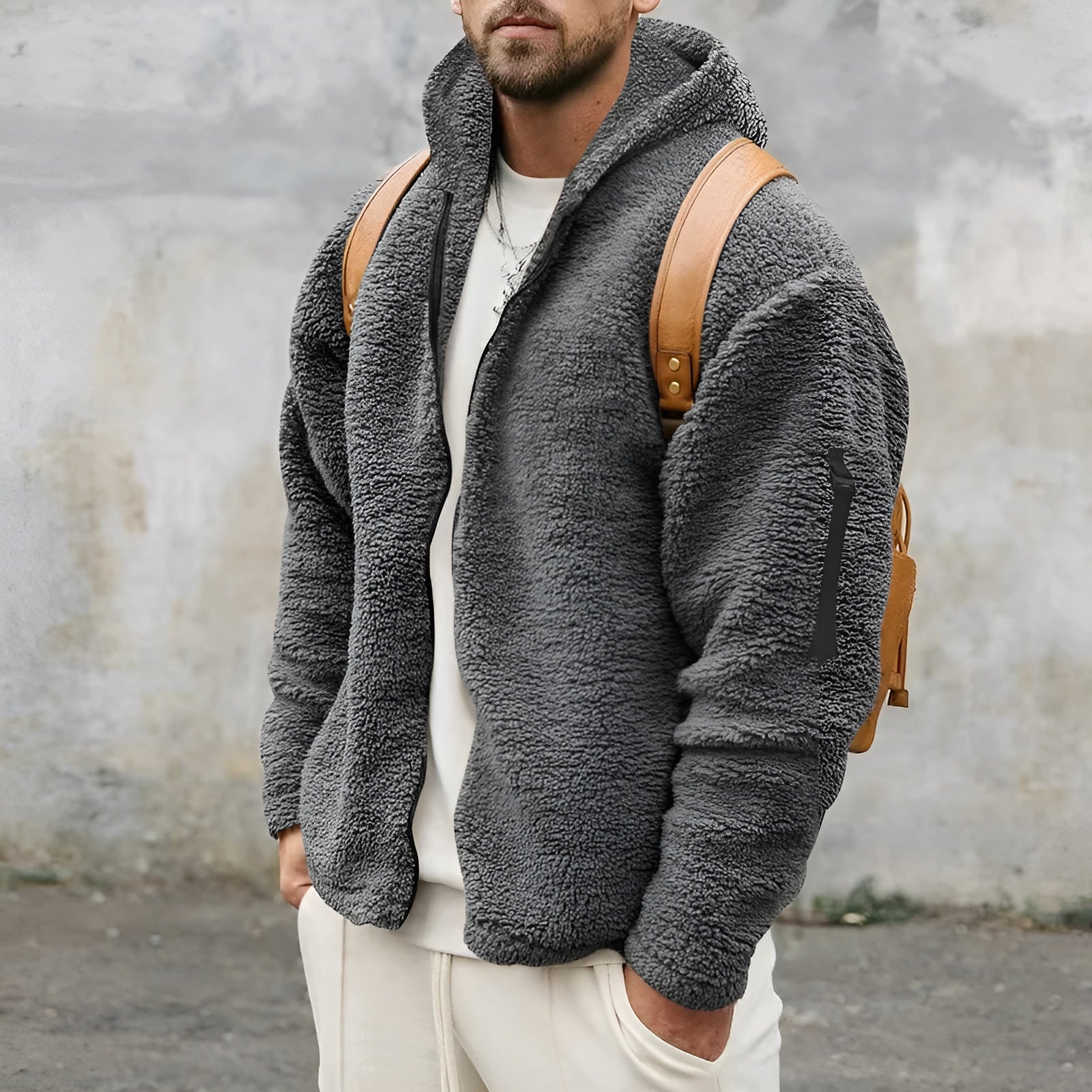 Men's fleece winter jacket