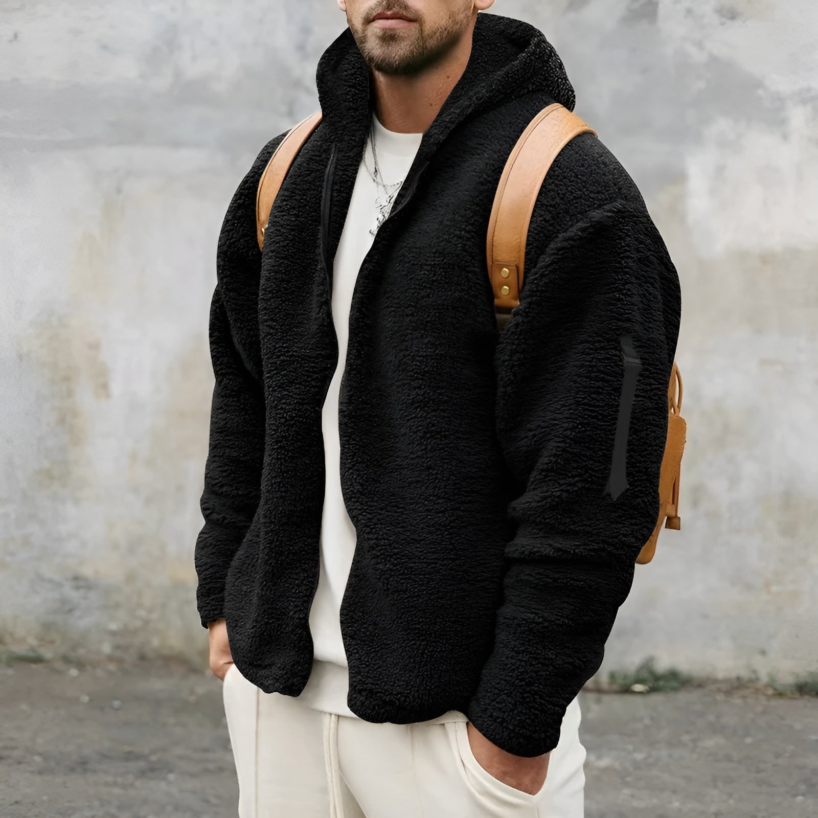 Men's fleece winter jacket