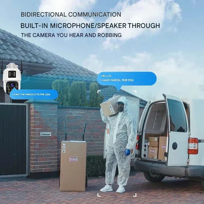 FORTICAM 4K - Cámara de seguridad inalámbrica con energía solar, lente dual y visión nocturna