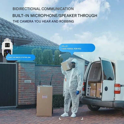 FORTICAM 4K - Cámara de seguridad inalámbrica con energía solar, lente dual y visión nocturna