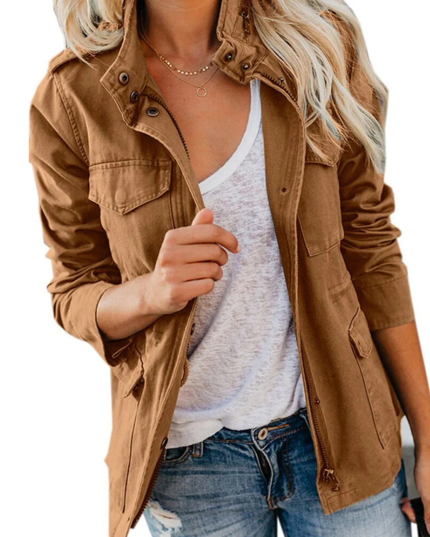 Leichte Damen Utility Jacke | Lässige Taillenlänge