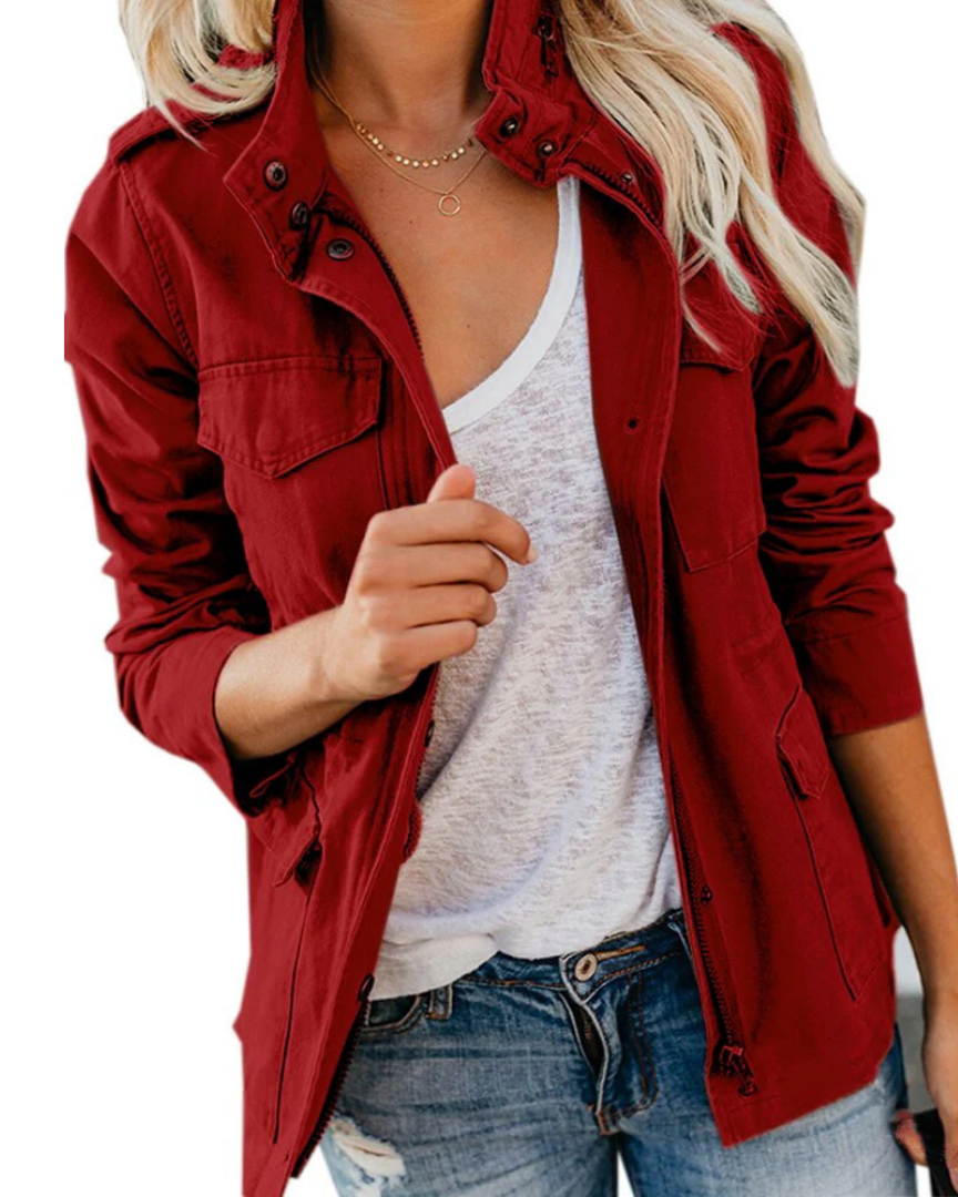 Leichte Damen Utility Jacke | Lässige Taillenlänge