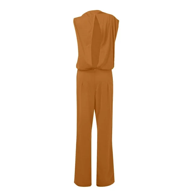 Damen Jumpsuit mit weitem Bein | Eine Schulter Elegant