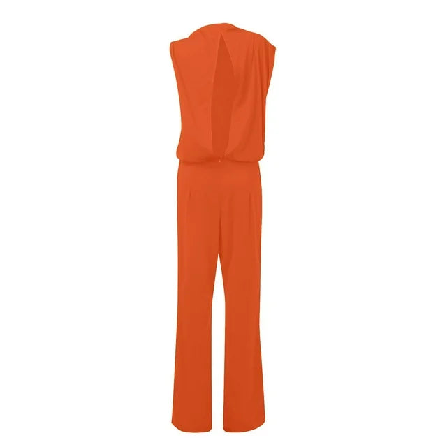 Damen Jumpsuit mit weitem Bein | Eine Schulter Elegant