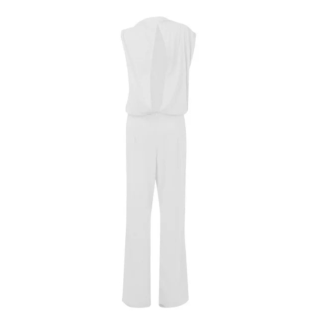 Damen Jumpsuit mit weitem Bein | Eine Schulter Elegant