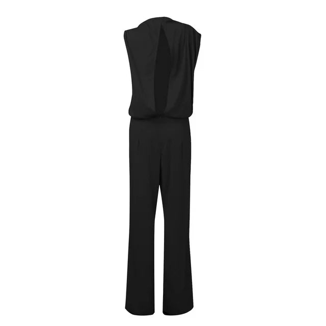 Damen Jumpsuit mit weitem Bein | Eine Schulter Elegant