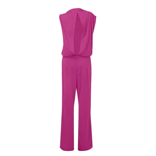Damen Jumpsuit mit weitem Bein | Eine Schulter Elegant