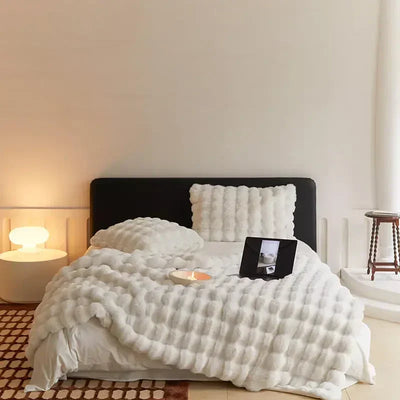 Fleecedecke Weiches Plüsch Kuscheliges Bett Überwurf