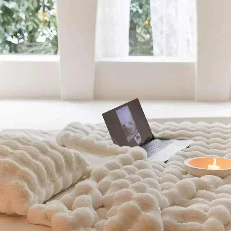 Fleecedecke Weiches Plüsch Kuscheliges Bett Überwurf