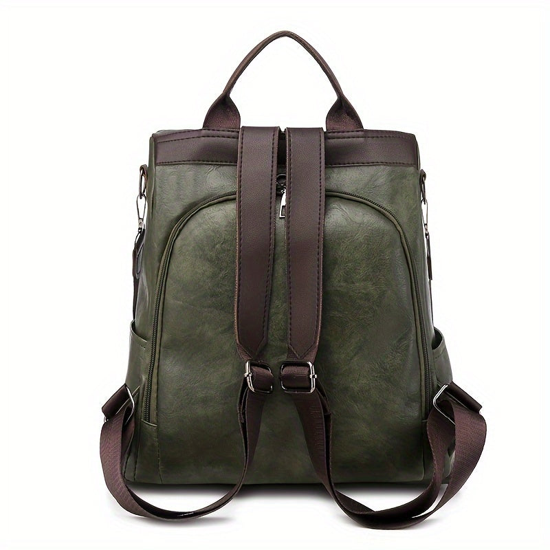 Taschen-Rucksack für Frauen aus veganem PU-PU Leder mit sicherem Design