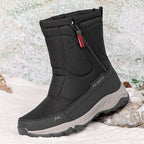 Damen-Winterstiefel mit seitlichem Reißverschluss – wasserdichte, rutschfeste, strapazierfähige Schneestiefel mit warmem Futter