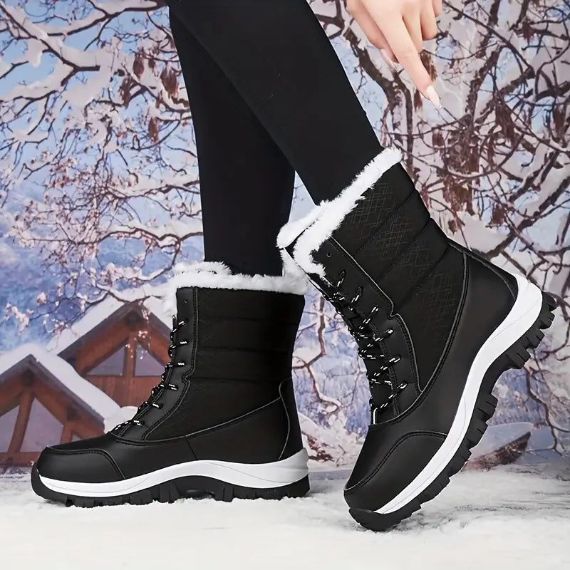 Wasserdichte Damen-Schneestiefel – isolierte Winterstiefel mit rutschfester Sohle