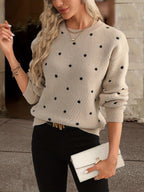 Mara Polka Dot Pullover – Lässig und stilvoll für Frauen im Herbst und Winter
