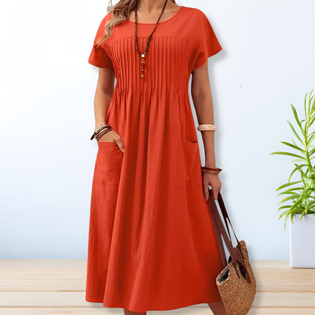 Damen - Bequemes Kleid - Weicher Stoff - Lässiger Stil - Perfekt für jeden Tag