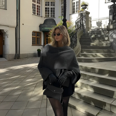 Elegante weiche Damen-Cape-Jacke