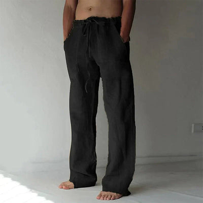 Arthur - Herrenhose aus natürliche Textur mit weitem Bein