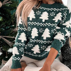 Weihnachtsbaum-Strickpullover für Frauen - Winter
