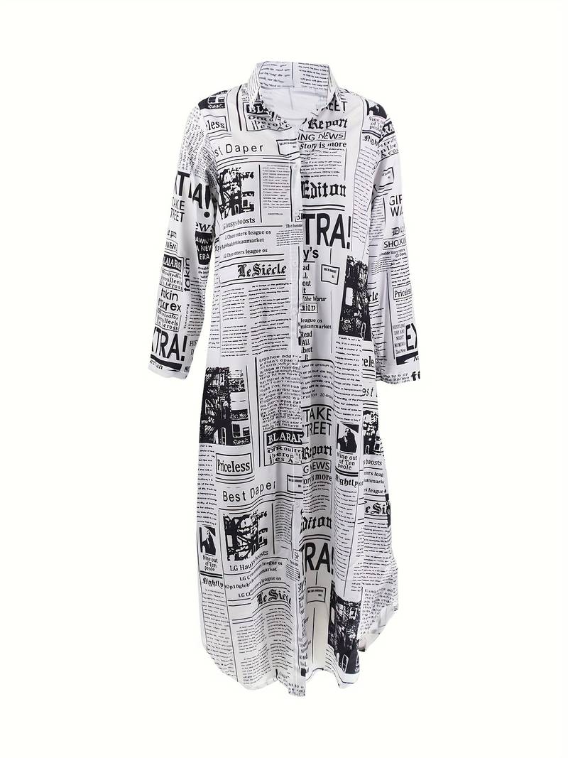 Evadne - Einzigartig & Trendy Hemdblusenkleid für Damen