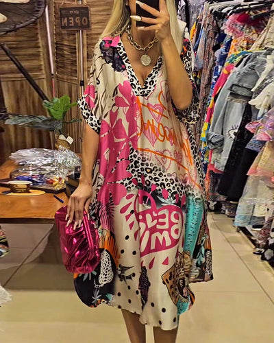 Janne | Lässiges Kleid mit V-Ausschnitt