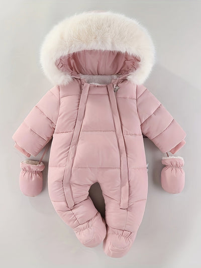 Frosty Baby Strampler - Luxe Winter-Overall mit Kapuze für die kälteren Monate