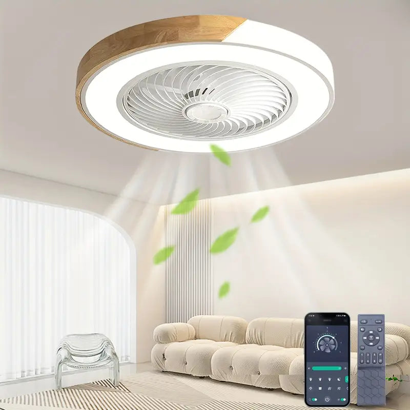 Deckenventilatorlampe - Leise LED-Beleuchtung mit Ventilator und Fernbedienung