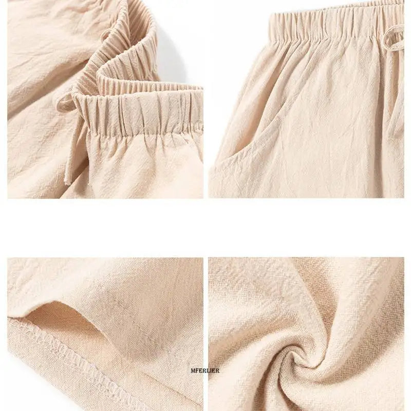 natürliche Textur-Shorts in Übergröße mit hoher Taille für Sommer 2025