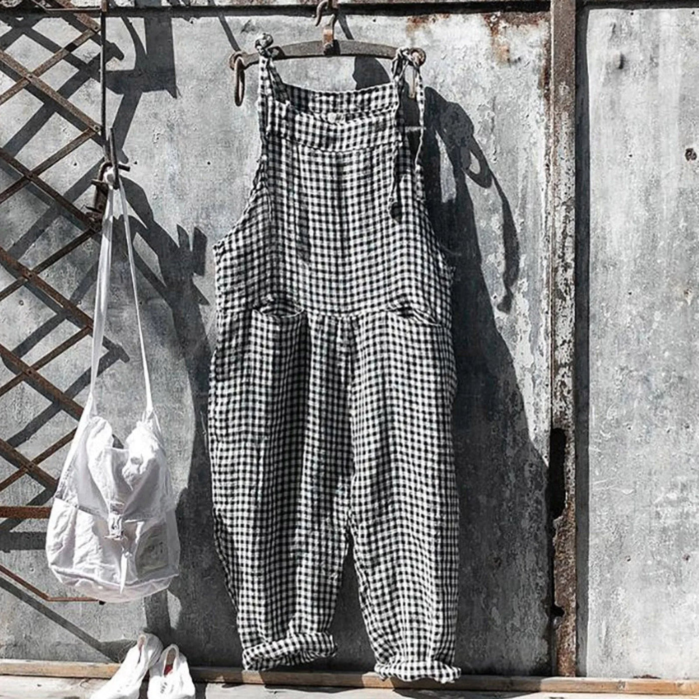 Vintage Gestreift Weiter Overall Für Damen | Ideal für den Sommer
